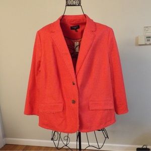 NWT Talbots Blazer Red/Orange Plus SZ 18W